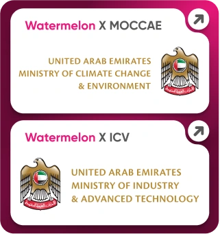 Watermelon partnerships with the UAE Ministry of Climate Change & Environment (MOCCAE) and Ministry of Industry & Advanced Technology (ICV)